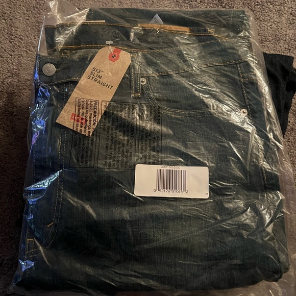 Levi’s, dark blue 513 Slim Straight jeans. NWT 42x30 - Picture 5 of 10